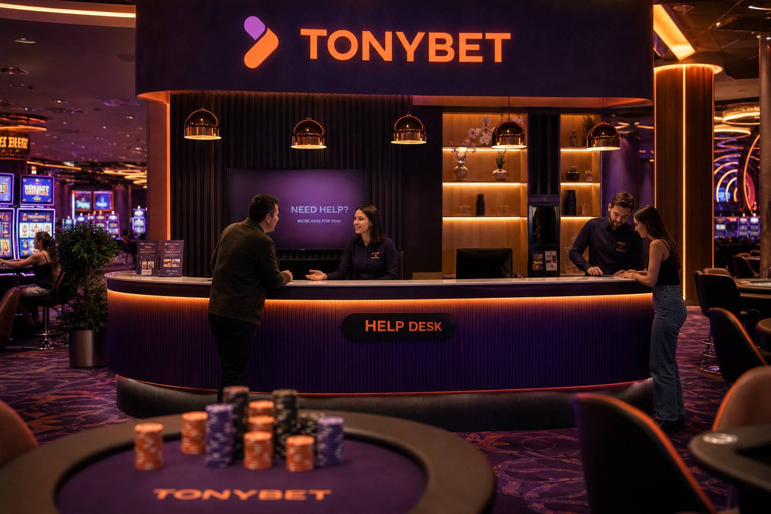 Tonybet support floor