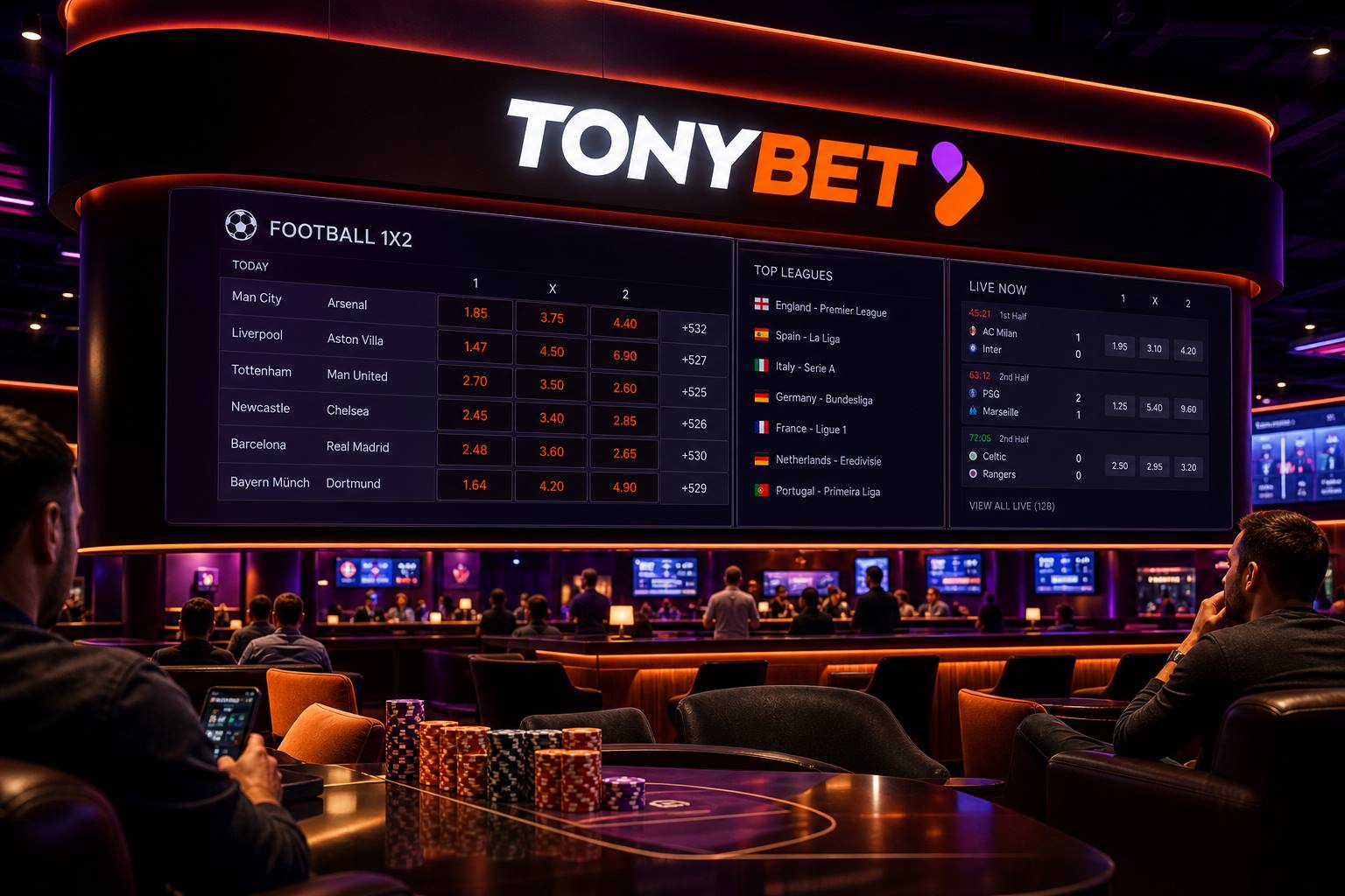 Tonybet sportsbook boards